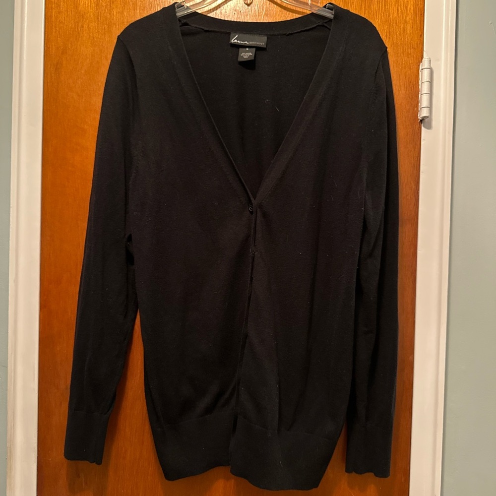 Lane Bryant Black Knit Cardigan